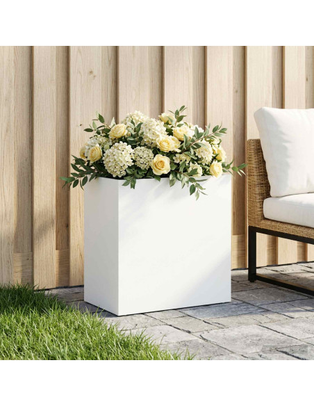 Vaso da giardino Bianco 50 x 30 x 40 cm