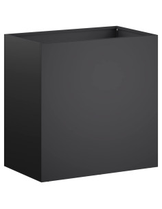 Vaso da giardino Nero 50 x 30 x 40 cm Acciaio laminato a freddo 2