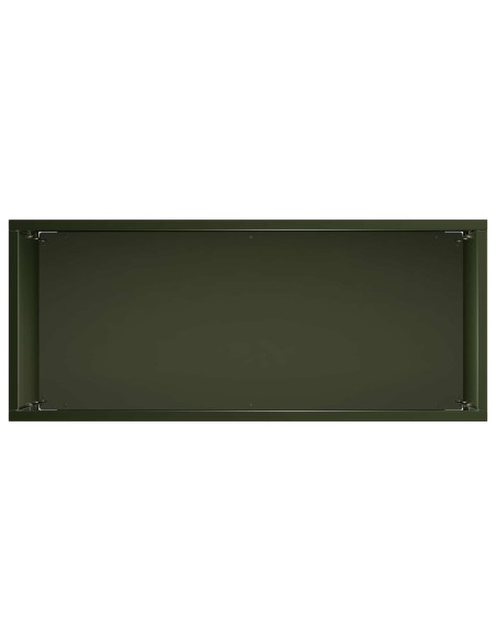 Vaso da giardino 2 pz Verde Oliva 40 x 20 x 75 cm