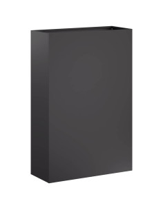 Vaso da giardino Nero 40 x 20 x 75 cm Acciaio laminato a freddo 2