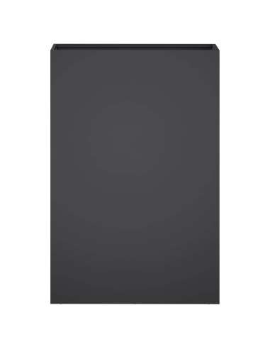 Vaso da giardino Nero 40 x 20 x 75 cm Acciaio laminato a freddo
