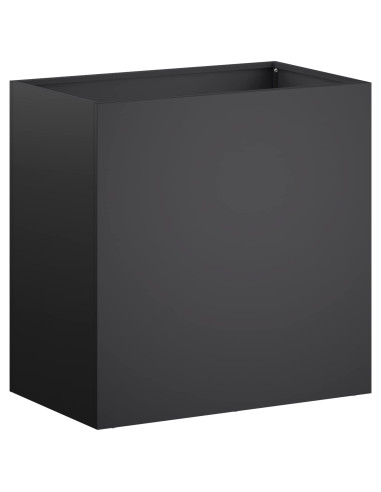 Vaso da giardino 2 pz Nero 50 x 30 x 50 cm