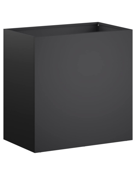 Vaso da giardino 2 pz Nero 50 x 30 x 50 cm