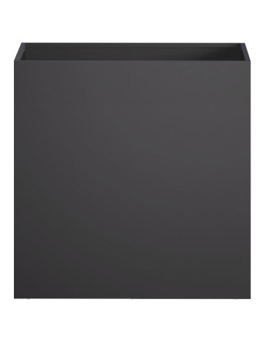 Vaso da giardino 2 pz Nero 50 x 30 x 50 cm
