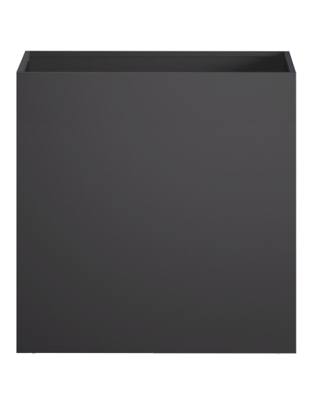 Vaso da giardino 2 pz Nero 50 x 30 x 50 cm