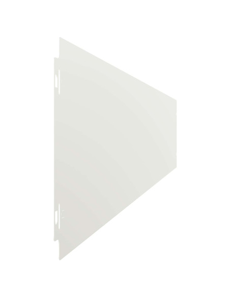 Bordura per Prato 30 pz 15 x 103 cm Acciaio Bianco