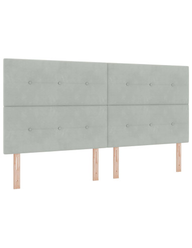 Letto con Contenitore Grigio Chiaro 200 x 200 cm Velluto
