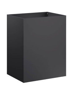 Vaso da giardino Nero 40 x 30 x 50 cm Acciaio laminato a freddo 2