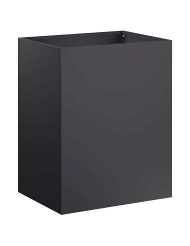 Vaso da giardino Nero 40 x 30 x 50 cm Acciaio laminato a freddo