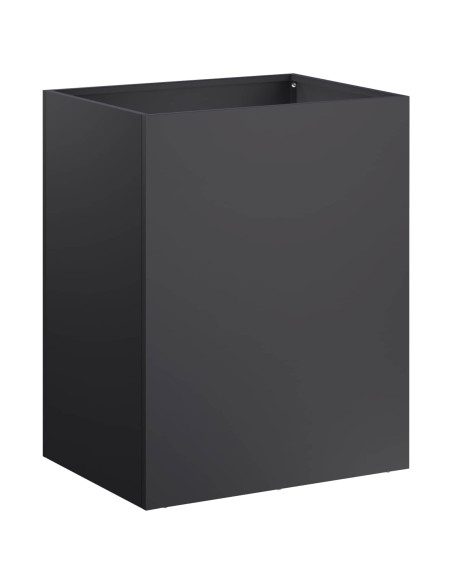 Vaso da giardino Nero 40 x 30 x 50 cm Acciaio laminato a freddo