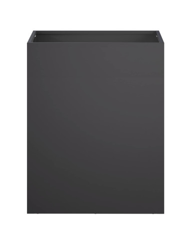 Vaso da giardino Nero 40 x 30 x 50 cm Acciaio laminato a freddo