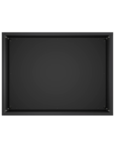 Vaso da giardino Nero 40 x 30 x 50 cm Acciaio laminato a freddo