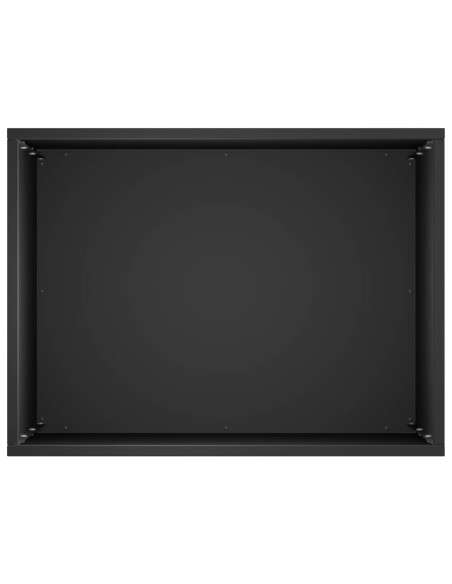 Vaso da giardino Nero 40 x 30 x 50 cm Acciaio laminato a freddo