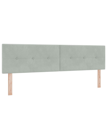 Letto con contenitore LED e materasso Grigio Chiaro