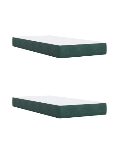 Letto con contenitore LED e materasso Verde Scuro 200 x 200 cm