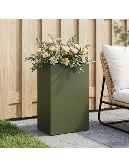 Vaso da giardino Verde Oliva 50 x 30 x 75 cm
