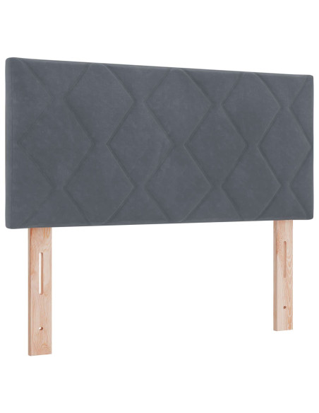 Letto con contenitore LED e materasso Grigio Scuro 90 x 190 cm