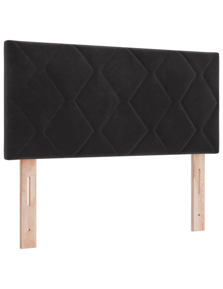 Letto con contenitore LED e materasso Nero 90 x 190 cm Velluto