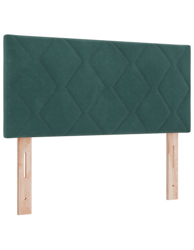 Letto con contenitore LED e materasso Verde Scuro 90 x 200 cm