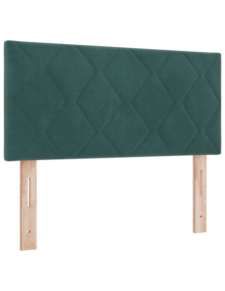 Letto con contenitore LED e materasso Verde Scuro 90 x 200 cm