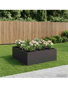 Vaso da giardino Nero 100 x 100 x 50 cm