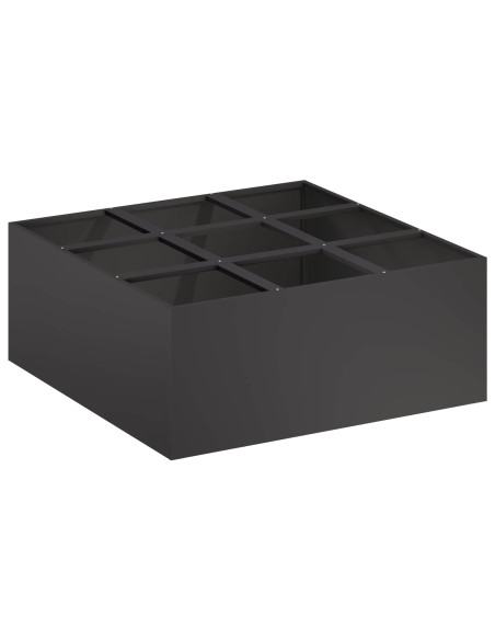 Vaso da giardino Nero 100 x 100 x 50 cm