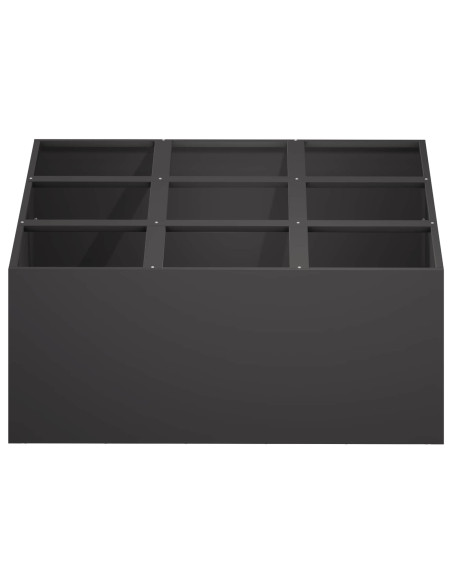 Vaso da giardino Nero 100 x 100 x 50 cm