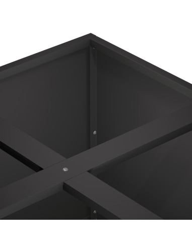 Vaso da giardino Nero 100 x 100 x 50 cm