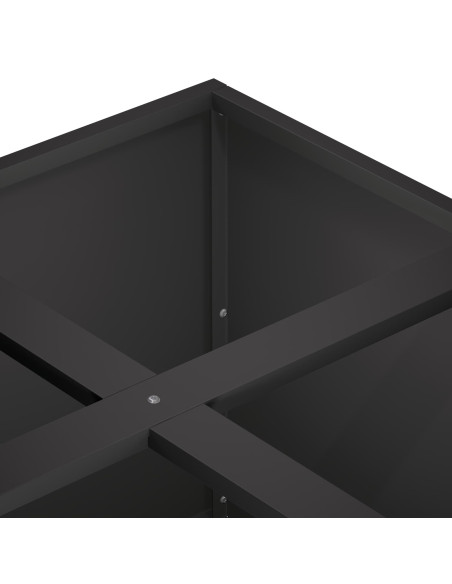 Vaso da giardino Nero 100 x 100 x 50 cm