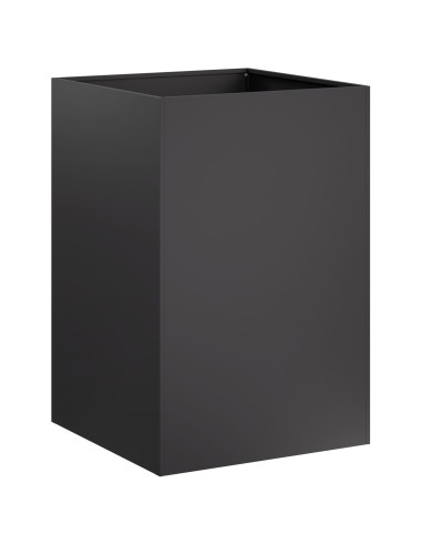 Vaso da giardino Nero 40 x 40 x 75 cm Acciaio laminato a freddo
