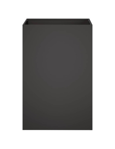 Vaso da giardino Nero 40 x 40 x 75 cm Acciaio laminato a freddo