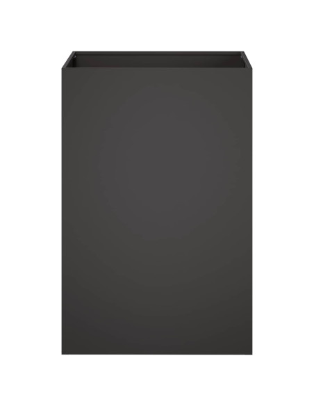 Vaso da giardino Nero 40 x 40 x 75 cm Acciaio laminato a freddo