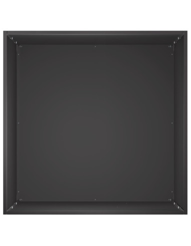 Vaso da giardino Nero 40 x 40 x 75 cm Acciaio laminato a freddo