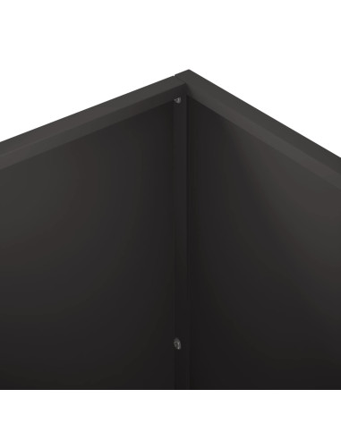 Vaso da giardino Nero 40 x 40 x 75 cm Acciaio laminato a freddo
