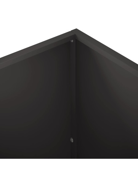Vaso da giardino Nero 40 x 40 x 75 cm Acciaio laminato a freddo
