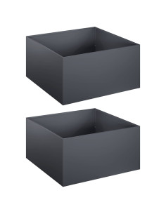 Vaso da giardino 2 pz Antracite 60 x 60 x 30 cm 2