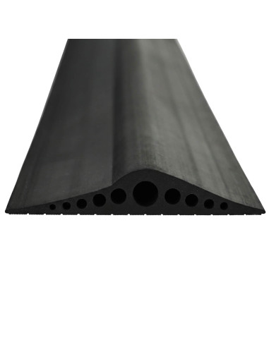 Guarnizione per pavimento del garage Nero 155 x 28 mm 5,5 m