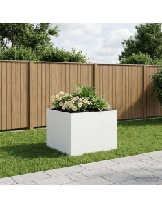 Vaso da giardino Bianco 80 x 80 x 60 cm