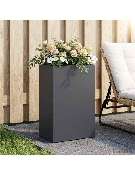 Vaso da giardino Antracite 50 x 40 x 75 cm