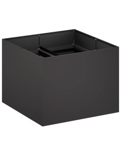 Vaso da giardino Nero 80 x 80 x 60 cm Acciaio laminato a freddo 2