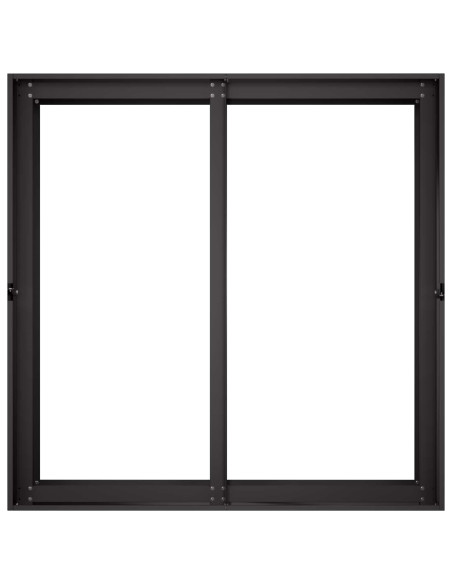Vaso da giardino Nero 80 x 80 x 60 cm Acciaio laminato a freddo