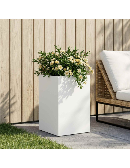 Vaso da giardino Bianco 30 x 30 x 40 cm