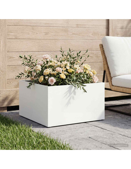 Vaso da giardino Bianco 60 x 60 x 30 cm