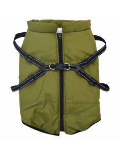 Cappotto per Cani Verde militare L52 Pile e Poliestere 2