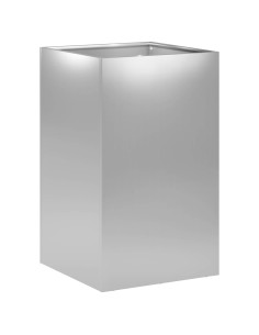 Vaso da giardino Argento 30 x 30 x 50 cm Acciaio zincato