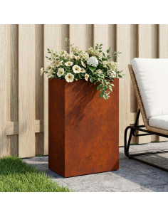 Vaso da giardino Ruggine 40 x 30 x 75 cm Acciaio Corten
