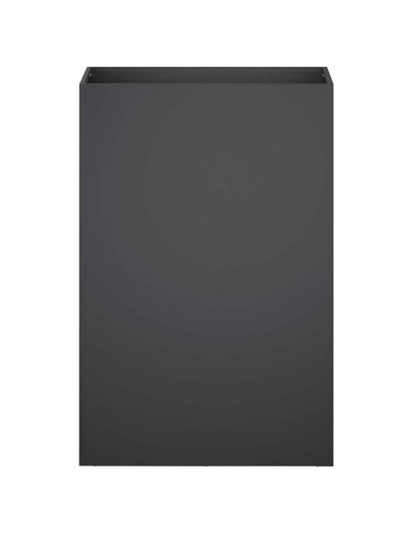 Vaso da giardino 2 pz Nero 50 x 40 x 75 cm