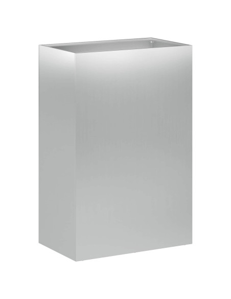 Vaso da giardino 2 pz Argento 50 x 40 x 75 cm Acciaio zincato