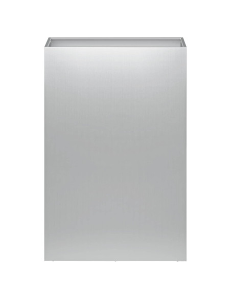 Vaso da giardino 2 pz Argento 50 x 40 x 75 cm Acciaio zincato