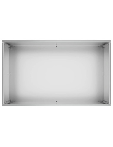 Vaso da giardino 2 pz Argento 50 x 40 x 75 cm Acciaio zincato